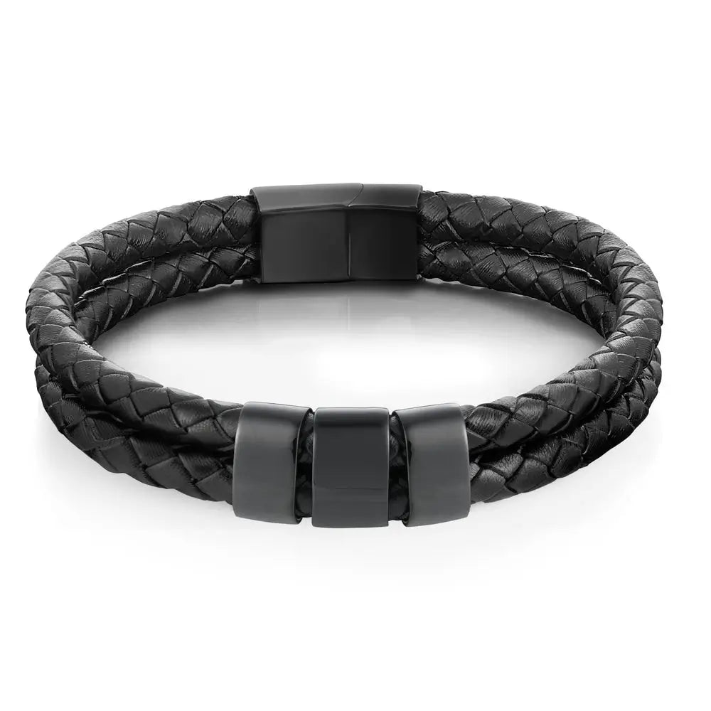 Bracelet personnalisé pour homme – Prénoms et dates gravés sur mesure
