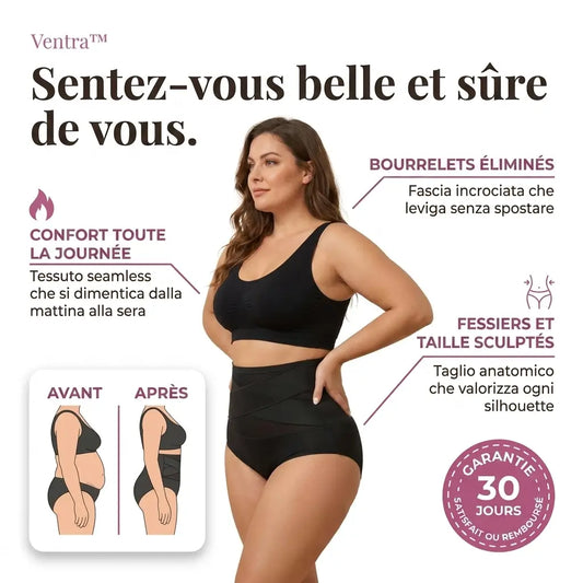 Culotte gainante taille haute — Effet ventre plat sans coutures