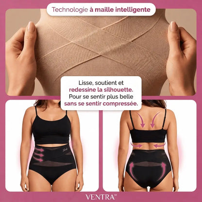 Culotte gainante taille haute — Effet ventre plat sans coutures