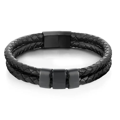 Bracelet personnalisé pour homme – Prénoms et dates gravés sur mesure